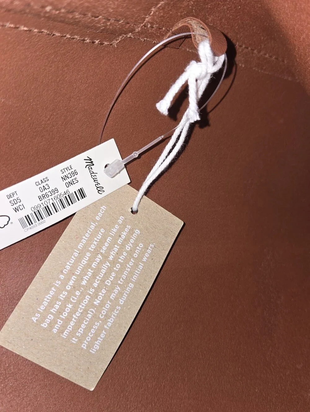 Madewell, The Essential Bucket Tote, Cinnamon,  NWT